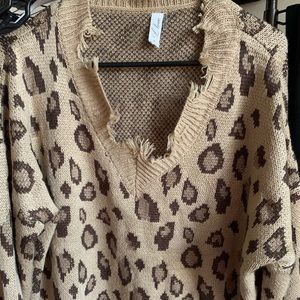 Leopard print sweater